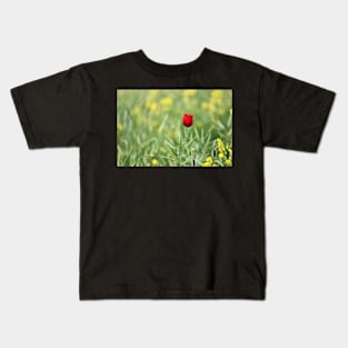One Red Poppy Kids T-Shirt